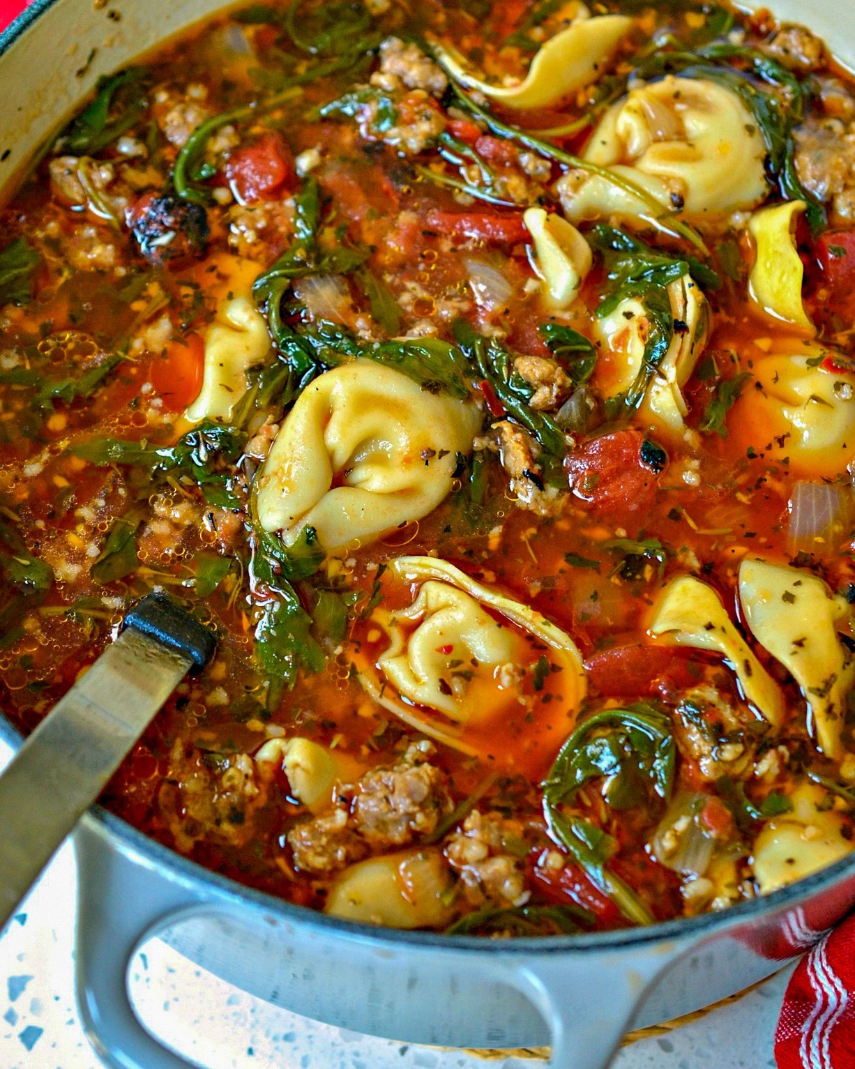Tortellini Soup with Sausage and Kale ARABEDATSH