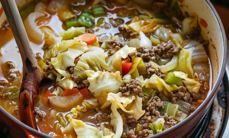 Hearty Cabbage Soup with Ground Meat | ARABE-DATSH