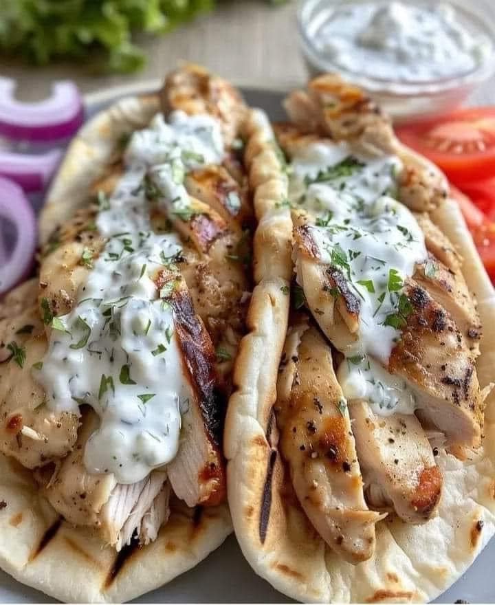 Chicken Gyros with Tzatziki Sauce | ARABE-DATSH