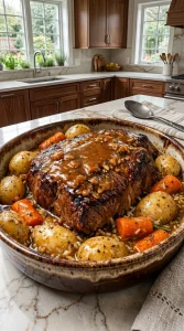 Slow Cooker Pot Roast with Potatoes and Carrots