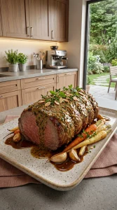 Slow Cooker 4-Ingredient Honey Mustard Beef Roast
