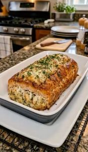 Garlic Parm Crabcake Stuffed Salmon
