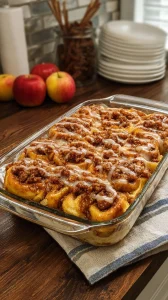 APPLE PIE CINNAMON ROLL CASSEROLE